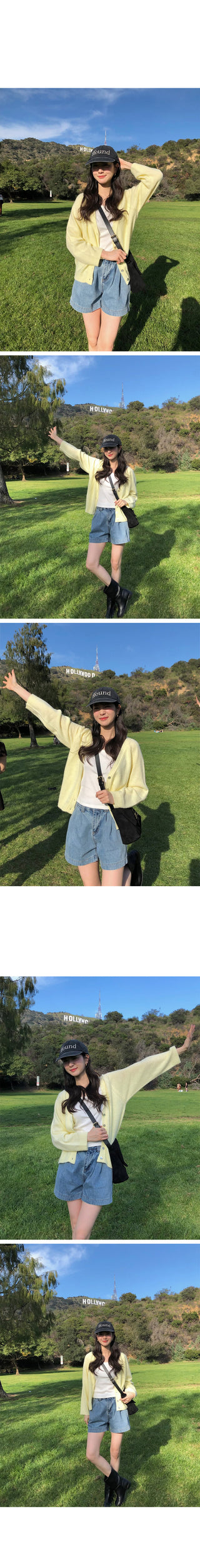 (3 colors) V-neck oversized cardigan