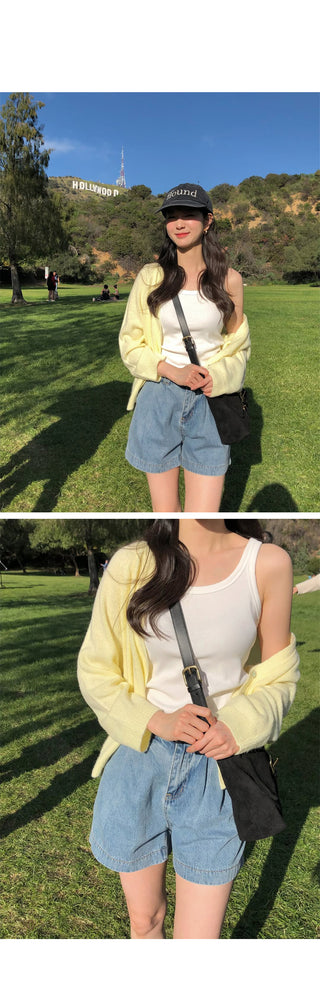 (3 colors) V-neck oversized cardigan