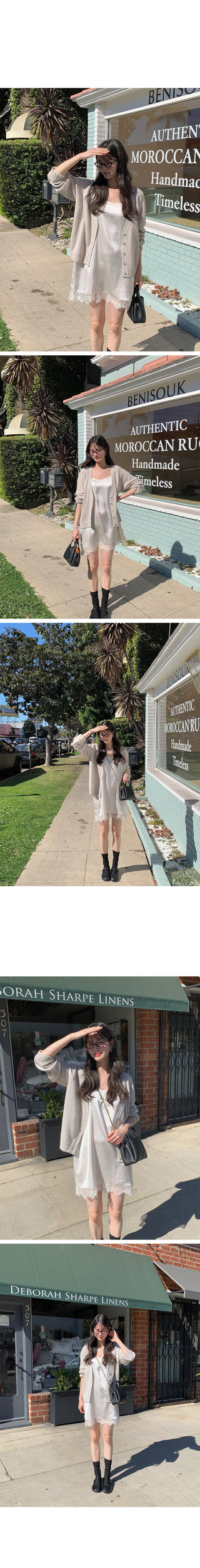 (3 colors) V-neck oversized cardigan