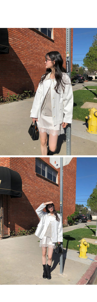 (3 colors) V-neck oversized cardigan