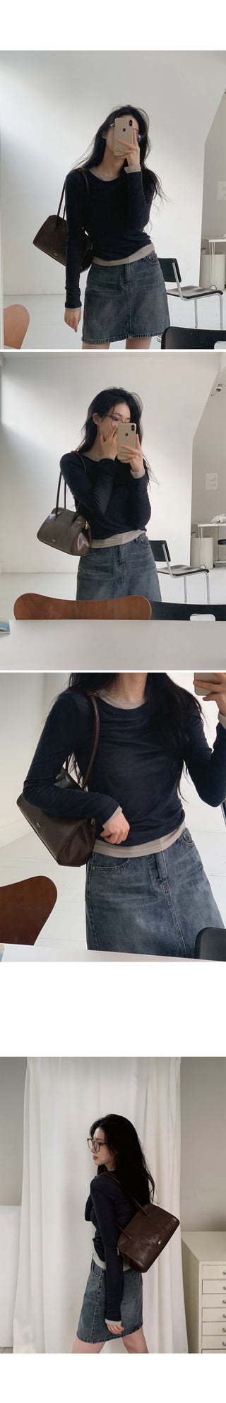 #LENTO. Baguette Tote Bag-4color