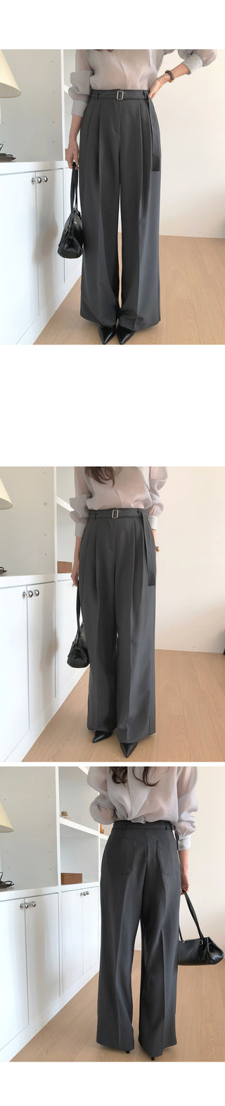 Belted slacks