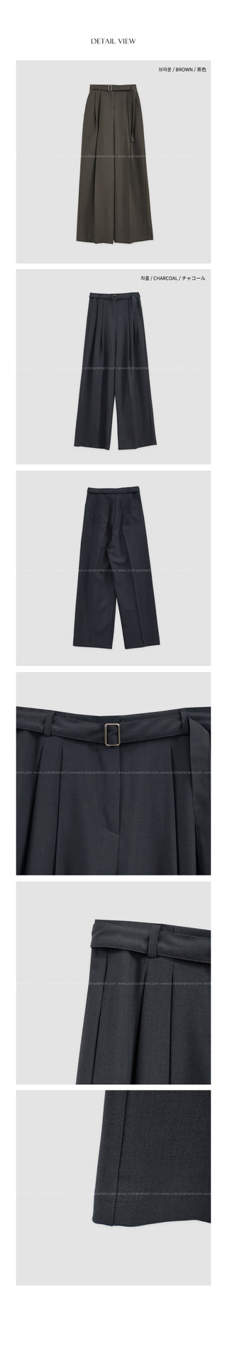 Belted slacks