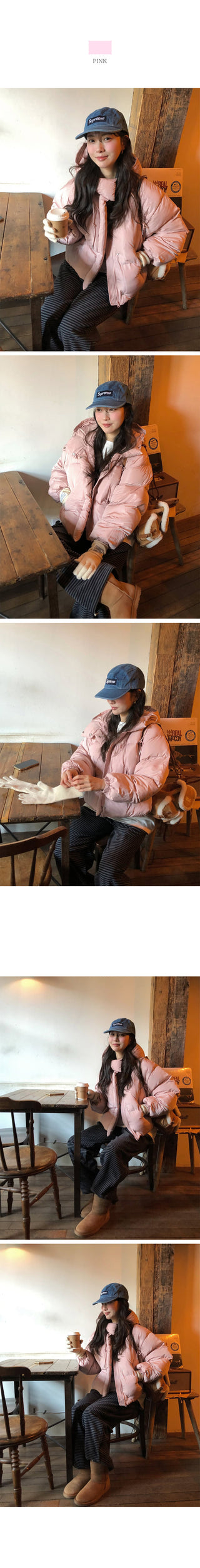 (4 colors) Cropped Down Parka