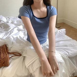 Flower Square Short-Sleeved T-Shirt