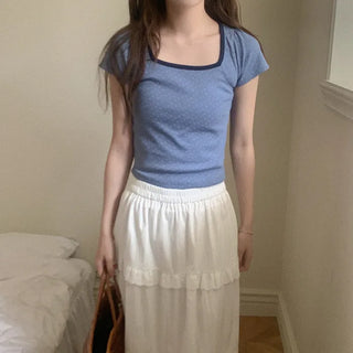 Flower Square Short-Sleeved T-Shirt