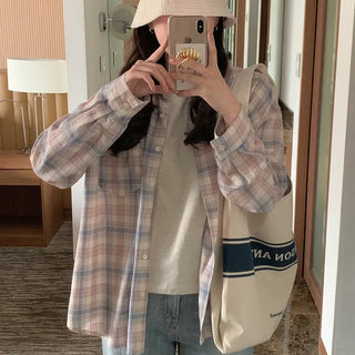 Pastel check shirt in 2 colors!