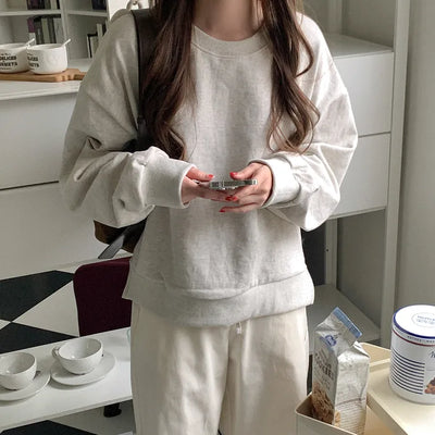 Cotton slit sweatshirt