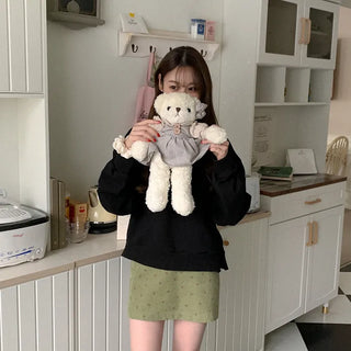 Cotton slit sweatshirt
