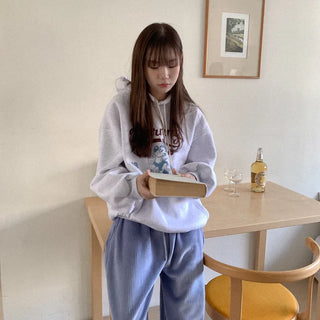 Fleece-lined printed hooded parka