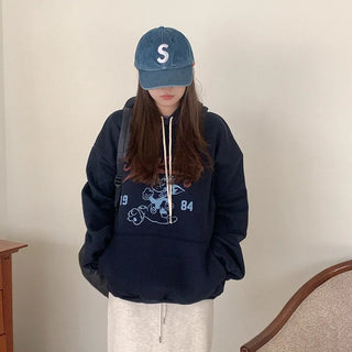 Fleece-lined printed hooded parka