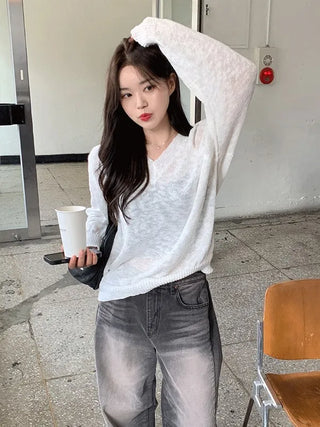 V-neck knit (5 colors)
