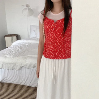 Flower Button Sleeveless