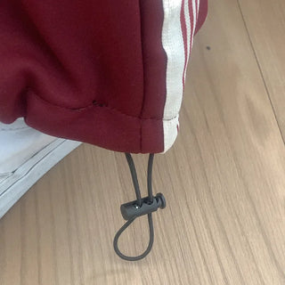 Wide track pants with elastic waistband