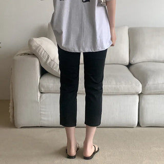 Elastic waistband 7/8 length pants