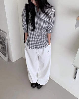 Oversized check shirt