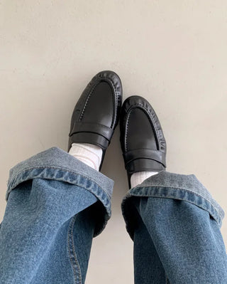 Cowhide Leather Soft Loafers