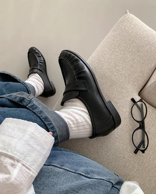 Cowhide Leather Soft Loafers