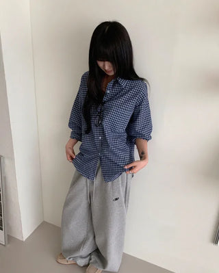 Oversized check shirt