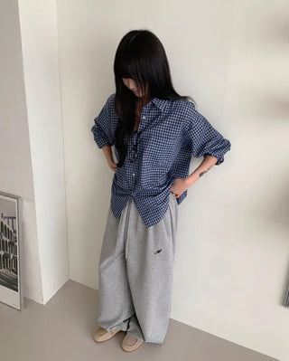 Oversized check shirt