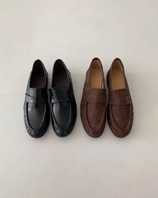 Cowhide Leather Soft Loafers
