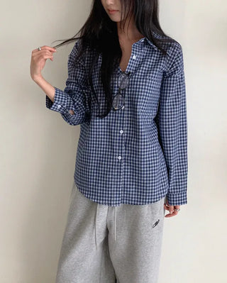 Oversized check shirt