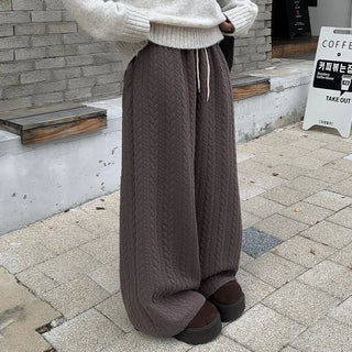 Quilted high-waisted pants