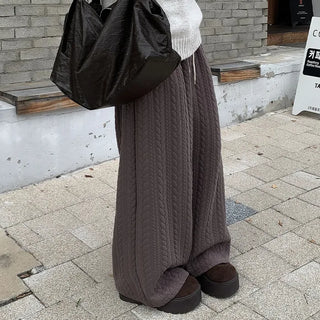 Quilted high-waisted pants