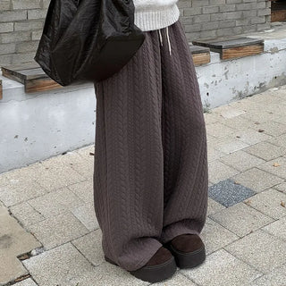 Quilted high-waisted pants