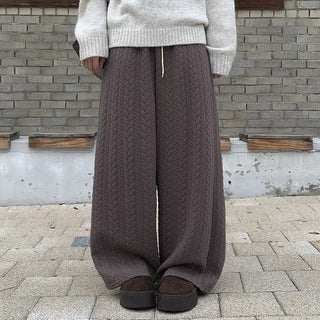 Quilted high-waisted pants