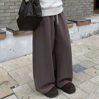 Quilted high-waisted pants