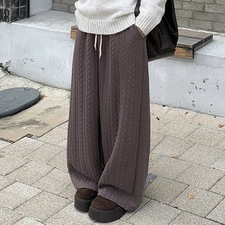 Quilted high-waisted pants