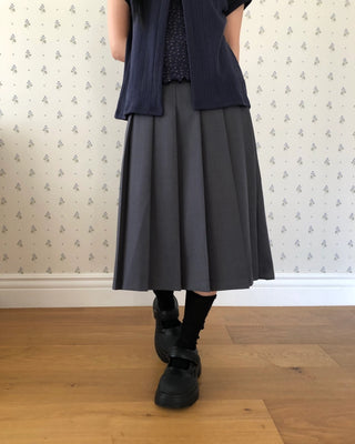 Pleated midi skirt