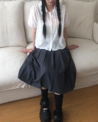 Pleated midi skirt