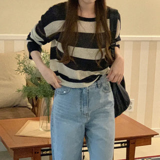 Linen striped knit