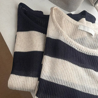 Linen striped knit