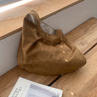 Suede tote bag & shoulder bag