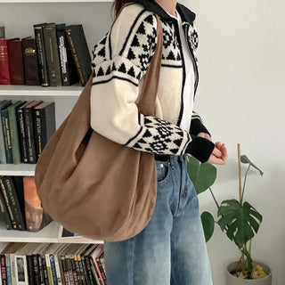 Suede tote bag & shoulder bag