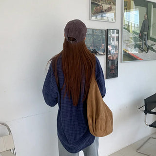 Suede tote bag & shoulder bag