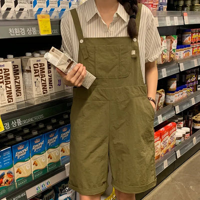 Overalls with 5/8 length shorts, 2 colors!