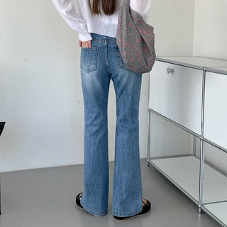 Long bootcut denim pants