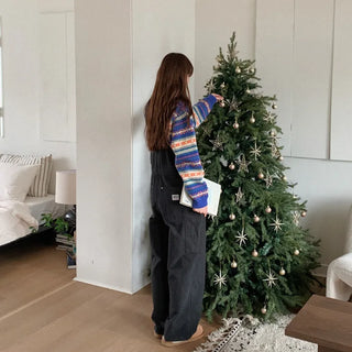 Cotton fleece-lined overalls