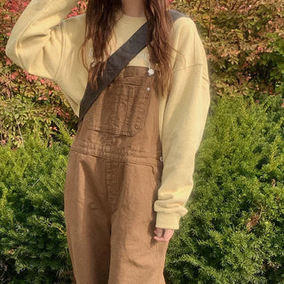 Cotton fleece-lined overalls