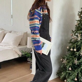 Cotton fleece-lined overalls