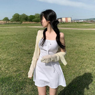 [5 colors] See-through V-neck cardigan