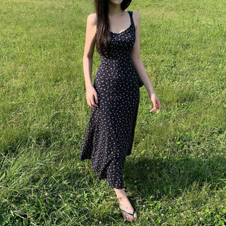 Floral lace camisole maxi long summer dress
