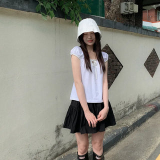 [4 colors] Tiered Skirt Mini Skirt