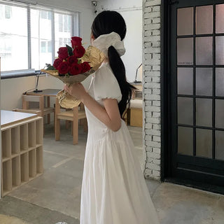 Puff Sleeve Volume Maxi Dress