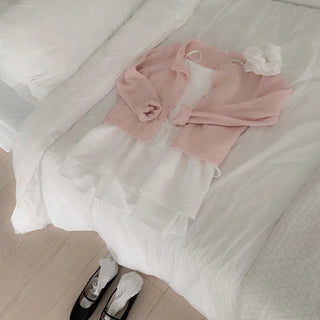 Chiffon tiered mini camisole dress