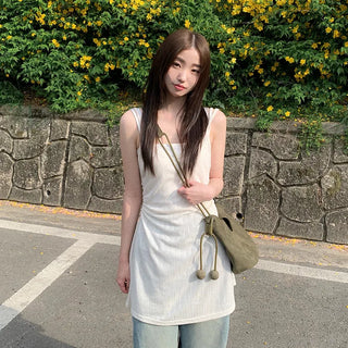 Bustier layered camisole mini dress